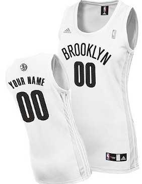 Womens Customized Brooklyn Nets White Jersey